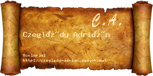 Czeglédy Adrián névjegykártya